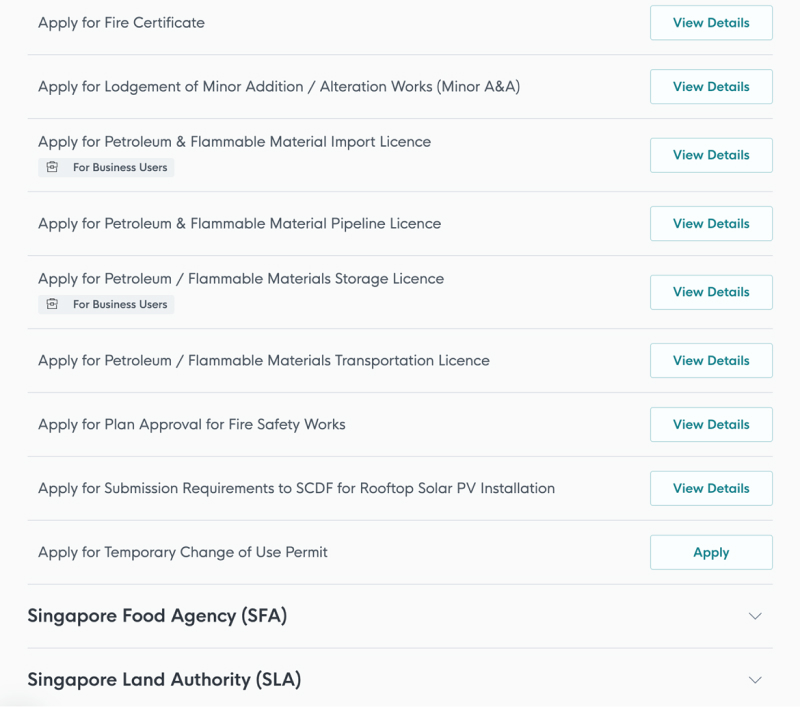 GoBusiness Dashboard all licences